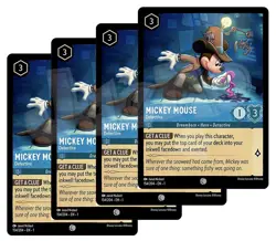 Disney Lorcana - Mickey Mouse - Detective x 4 - The First Chapter NM - Free Card - Image 1