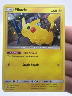Pikachu - SM157 - Pokemon Sun & Moon Promo Holo Rare Card SWIRL - Image 1