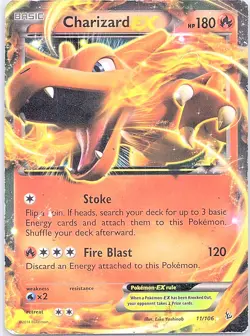 Charizard EX 11/106 XY - Flashfire - Pokemon Card - MP - Image 1