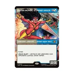 WOTC Marvel's Spider-Man Spider-Woman, Stunning Savior (Borderless) (R) NM - Image 1