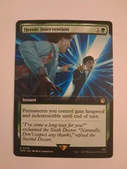 Heroic Intervention Extended Art NM/M Doctor Who Magic the Gathering MTG - Image 1