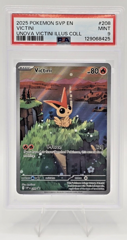 2025 Pokemon SVP EN-SV Black Star Promo Victini Unova Victini Illus Coll PSA 9 - Image 1