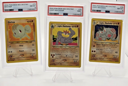 2002 Pokemon Neo Destiny Light Machamp PSA 9, Light Machoke & Machop in PSA 8's - Image 1