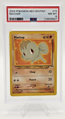 2002 Pokemon Neo Destiny Light Machamp PSA 9, Light Machoke & Machop in PSA 8's - Image 4