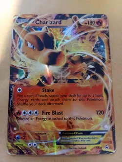 Pokemon Charizard EX XY29 X&Y Holo Black Star Promo LP - Damaged - Image 1