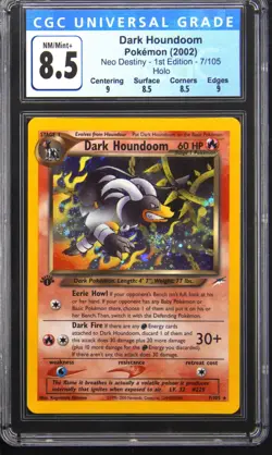 2002 POKEMON NEO DESTINY 1ST ED DARK HOUNDOOM CGC 8.5 - Image 1