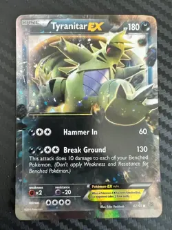 Pokemon TCG Tyranitar EX Ultra Rare Holo 42/98 Ancient Origins LP/MP - Image 1