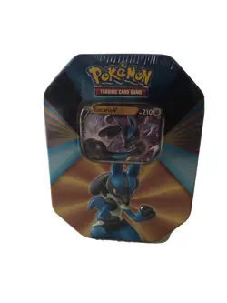 Lucario V Forces Tin New & Factory Sealed Pokemon TCG 2021 820650808401 - Image 1