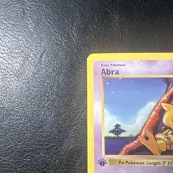 Abra 43/102 1st Edition Base Set WOTC Vintage Pokemon 1999 - Image 3