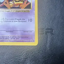 Abra 43/102 1st Edition Base Set WOTC Vintage Pokemon 1999 - Image 5