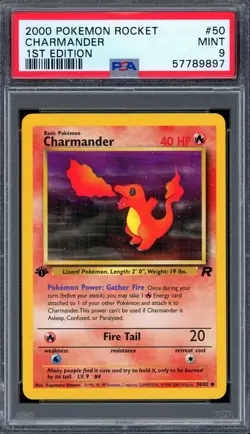 PSA 9 Pokemon 2000 1st Edition Team Rocket Charmander #50 - Image 1