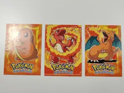 Topps Pokemon Charmander Charmeleon Charizard E4 E5 E6 Movie Non Holo Cards - Image 1