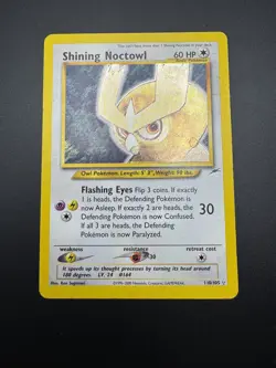 Pokemon Shining Holo Card - Shining Noctowl 110/105 (Neo Destiny) - Image 1