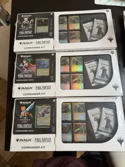 Magic The Gathering Final Fantasy Commander Kit LOT OF 3 Costco - Image 1
