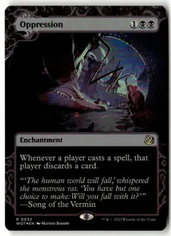 MTG - Oppression 32 foil Near Mint Wilds of Eldraine: Enchanting Tales - Image 1