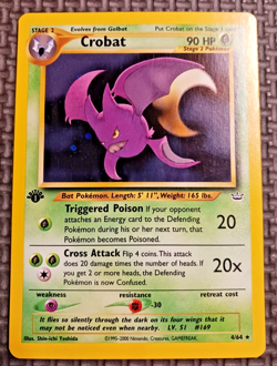 2001 Pokemon Neo Revelation 1st Edition #4 Crobat Holo LP+ - Image 1