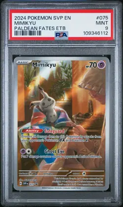 2024 POKEMON SVP EN-SV BLACK STAR PROMO #075 MIMIKYU PSA 9 - Image 1