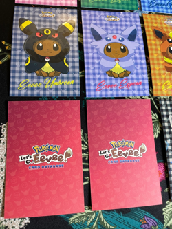 ❤x9 Pokemon Let's Go Eevee Database Peru Set Eevees Ponchos Set Hearts Holo❤ - Image 2