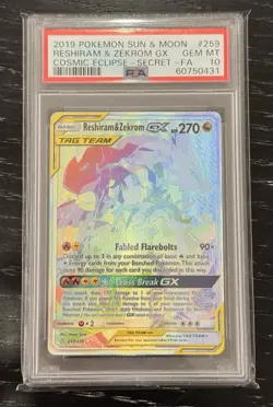 [PSA 10] Reshiram & Zekrom GX 259/236 Cosmic Eclipse Tag Team Secret POKEMON - Image 4