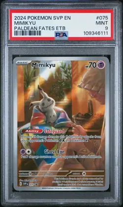 2024 POKEMON SVP EN-SV BLACK STAR PROMO #075 MIMIKYU PSA 9 - Image 1