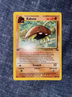 Pokemon TCG Kabuto Fossil 50/62 Regular 1st Edition Common - Image 1