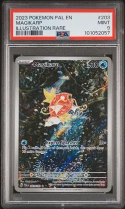 2023 POKEMON PAL EN-PALDEA EVOLVED ILLUSTRATION RARE #203 MAGIKARP PSA 9 - Image 1