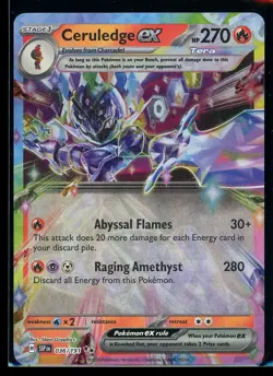 Pokemon TCG Ceruledge EX Surging Sparks 036/191 Double Rare - Image 1
