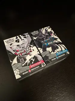 Pokemon TCG S&V Black Bolt And White Flare Booster Bundle Combo (1 Of Each) - Image 1