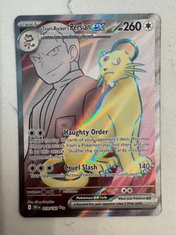 Pokemon TCG Team Rockets Persian EX Full Art 219/182 Destined Rivals - Image 1