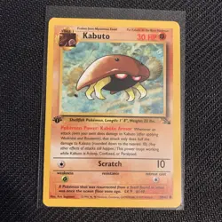 Pokemon 1st Edition Fossil Kabuto Common (50/62) NEAR MINT - Image 1
