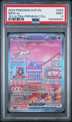 2023 POKEMON SVP EN-SV BLACK STAR PROMO 151 ULTRA-PREM COLL #053 MEW EX PSA 9 - Image 1