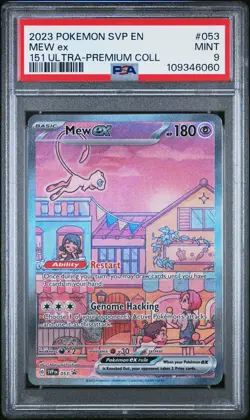 2023 POKEMON SVP EN-SV BLACK STAR PROMO 151 ULTRA-PREM COLL #053 MEW EX PSA 9 - Image 1