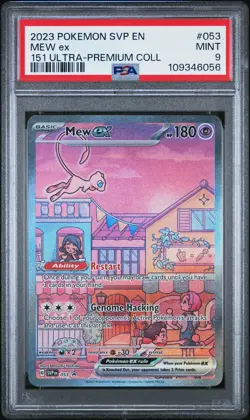 2023 POKEMON SVP EN-SV BLACK STAR PROMO 151 ULTRA-PREM COLL #053 MEW EX PSA 9 - Image 1