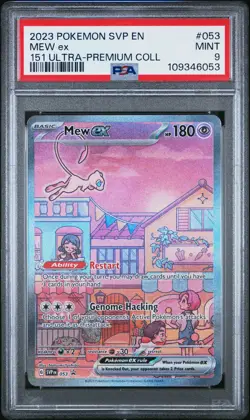 2023 POKEMON SVP EN-SV BLACK STAR PROMO 151 ULTRA-PREM COLL #053 MEW EX PSA 9 - Image 1