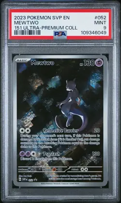2023 POKEMON SVP EN-SV BLACK STAR PROMO 151 ULTRA-PREM COLL #052 MEWTWO PSA 9 - Image 1