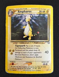 Pokemon Card Ampharos Holo 1/111 Neo Genesis ENG inglese Played PL - Image 1