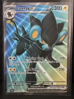 Pokemon TCG Luxray EX Twilight Masquerade Full Art Ultra Rare Card 195/167 NM - Image 1
