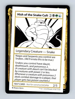 Hish of the Snake Cult Mystery Booster 2 Playtest Cards Non-Foil MTG NM - Image 1