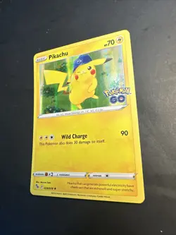 2022 Pokemon Go Set Nintendo Pikachu Hat Holo Holographic Card 28 /78 - Image 3