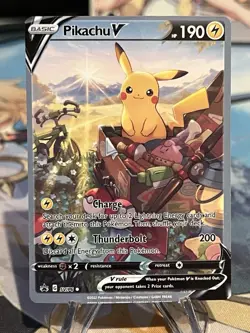 Pokemon Pikachu V promo rare Waifu Doujin ACG DIY Full Art Card New - Image 1