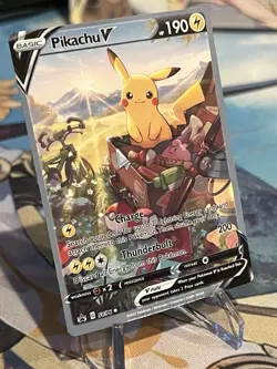 Pokemon Pikachu V promo rare Waifu Doujin ACG DIY Full Art Card New - Image 2