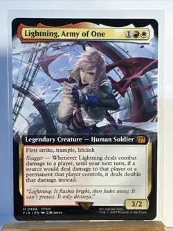 Lightning, Army of One M0498 Non Foil (Extended Art) Final Fantasy. NM - Image 1