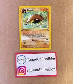 🪲 1999 1st Edition Kabuto Fossil Pokemon TCG 50/62 Common LP - Image 3