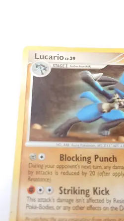 Lucario 2/17 - Cosmos Holo Rare - POP Series 8 - MP - Rescued Pokemon Card - Image 2