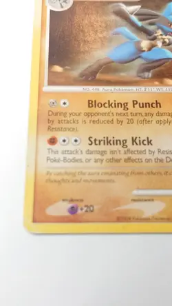 Lucario 2/17 - Cosmos Holo Rare - POP Series 8 - MP - Rescued Pokemon Card - Image 5