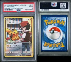 Pokemon Cosmic Eclipse Full Art Pikachu 241/236 Mint PSA 9 Secret Rare - Image 1