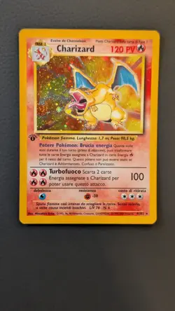 Pokemon Charizard Holo 1st Edition #4/102 Fase 2 ITALIAN Excellent - Image 1