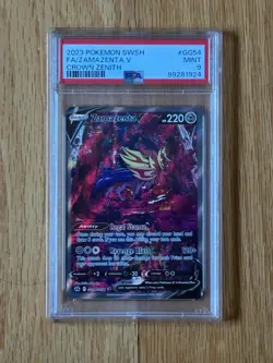 PSA 9 Zamazenta V Full Art #GG54 2023 Pokemon Crown Zenith - Image 1