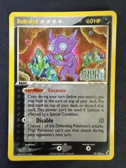 Pokemon TCG: 2006 EX Crystal Guardians Sableye 10/100 Reverse Holo LP+ - Image 5