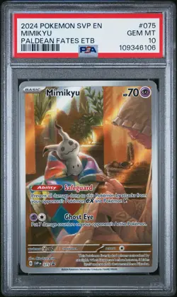 2024 POKEMON SVP EN-SV BLACK STAR PROMO #075 MIMIKYU PSA 10 - Image 1